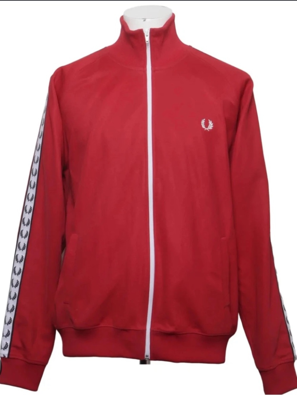 Fred Perry Archive Red Track Jacket Y2K Size L